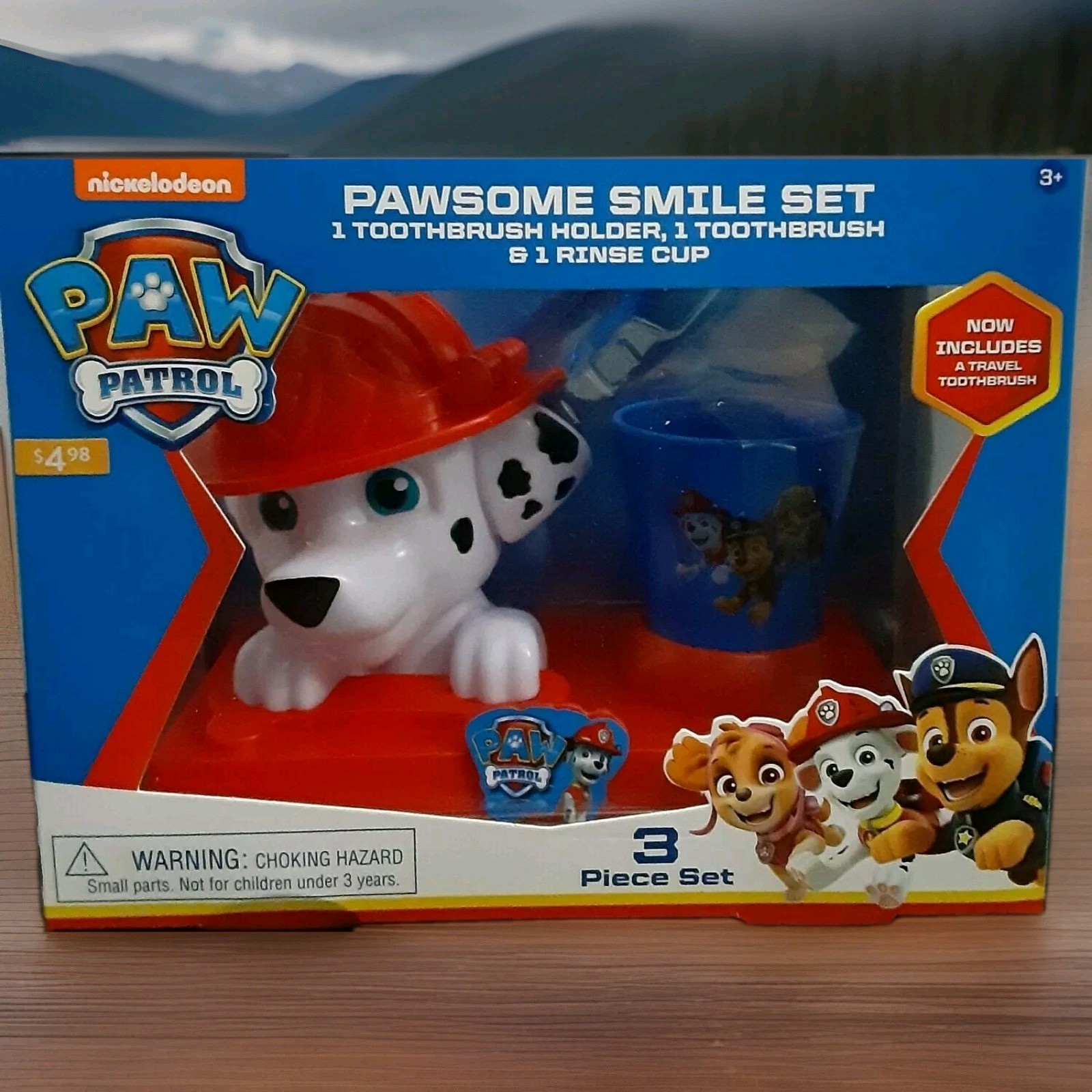 PAW Patrol Marshall Bathroom Smile Set Toothbrush Holder Cup NEW