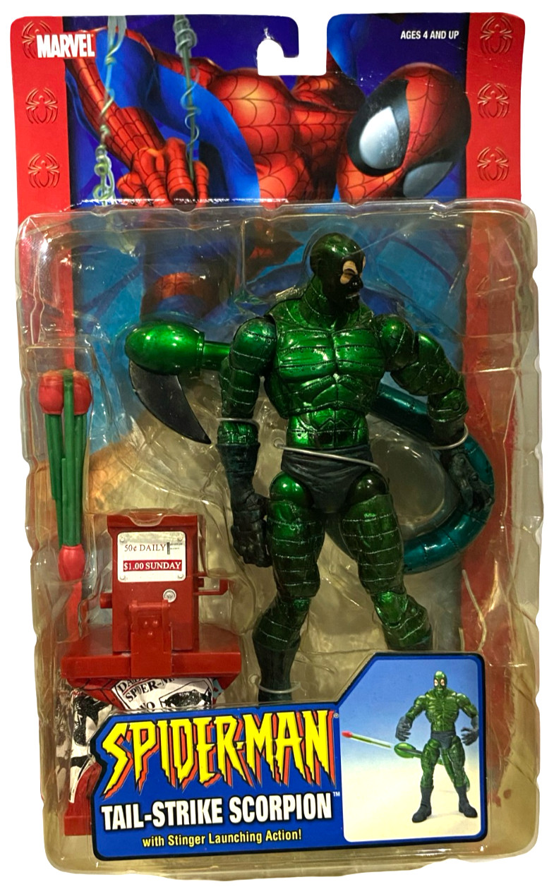 Spider-Man Tail-Strike Scorpion Metallic Variant New in Damaged Package READ