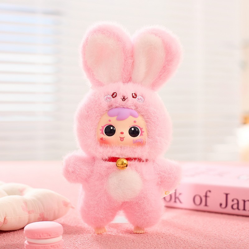 7&Prime; Blind Box Rabbit Plush Keychain Mystery Bunny Doll Large Toy US STOCK Gift