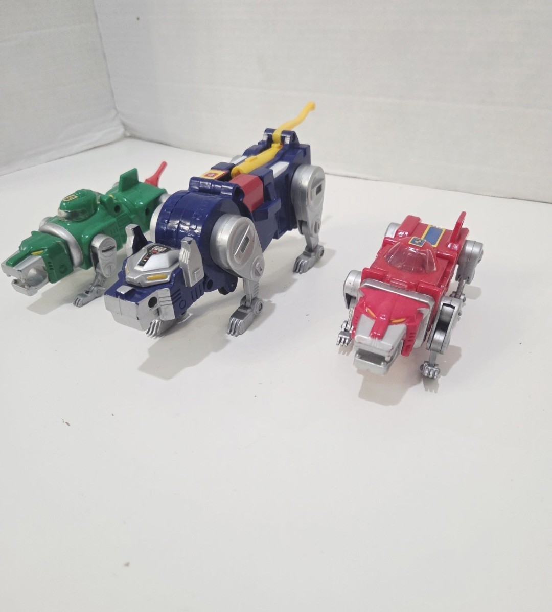 Voltron Mighty Lion Force Third Dimension Red, Green & Blue Lions Lot 1998