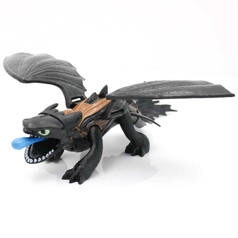 How to Train Your Dragon 9.5&Prime; Toothless and 6.7&Prime; Lightfury 2 Figures Set BULK