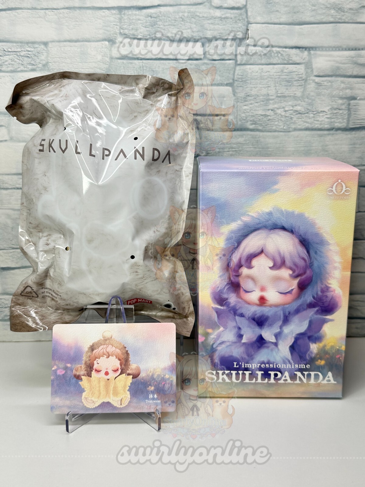 POP MART SKULLPANDA L&rsquo;Impressionisme &lsquo;Teakwood&rsquo; (Sealed Bag, US Seller)