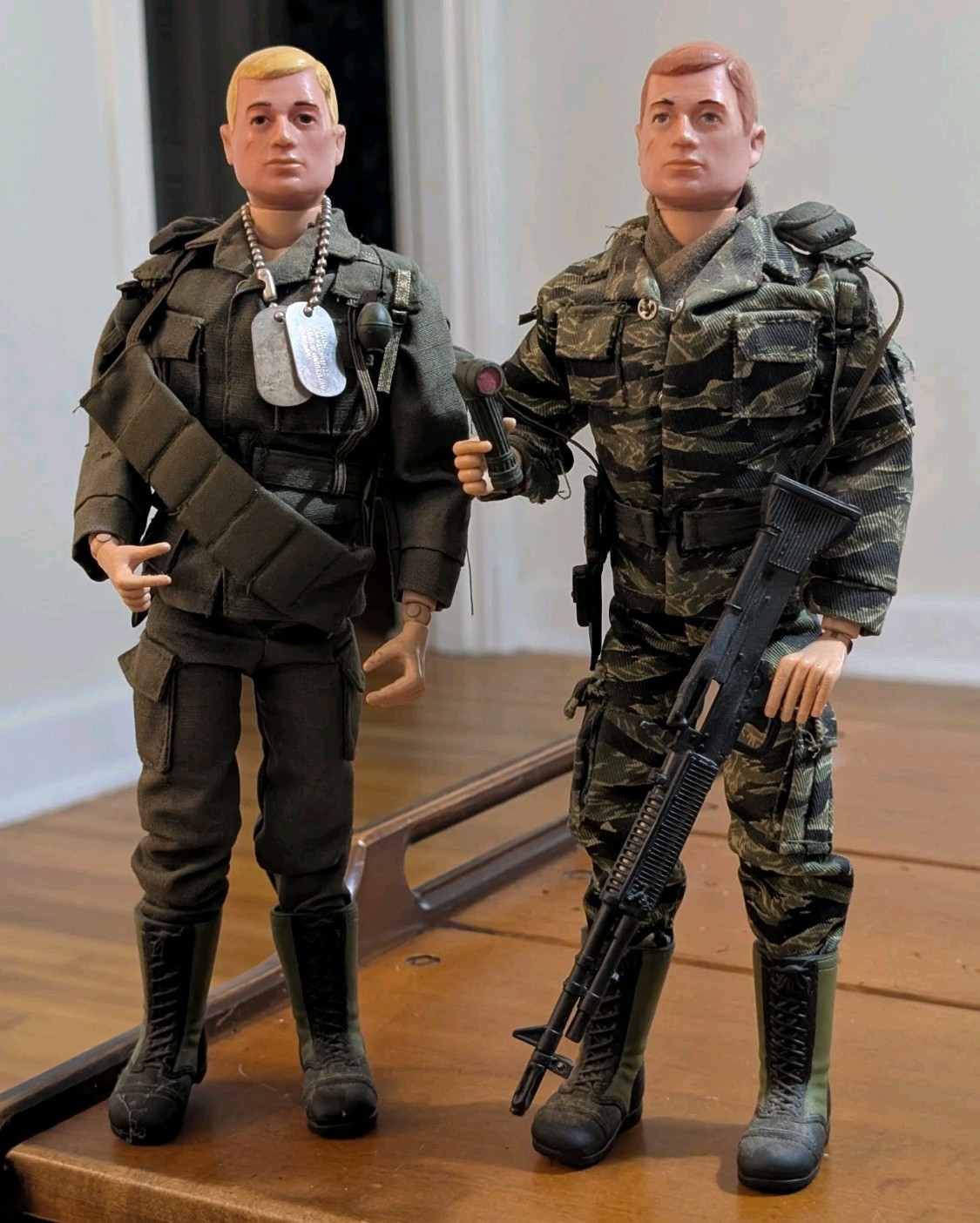 1964 Hasbro GI Joe Lot Of 2 Patent Pending TM Scar Blond & Red Hair Made in USA