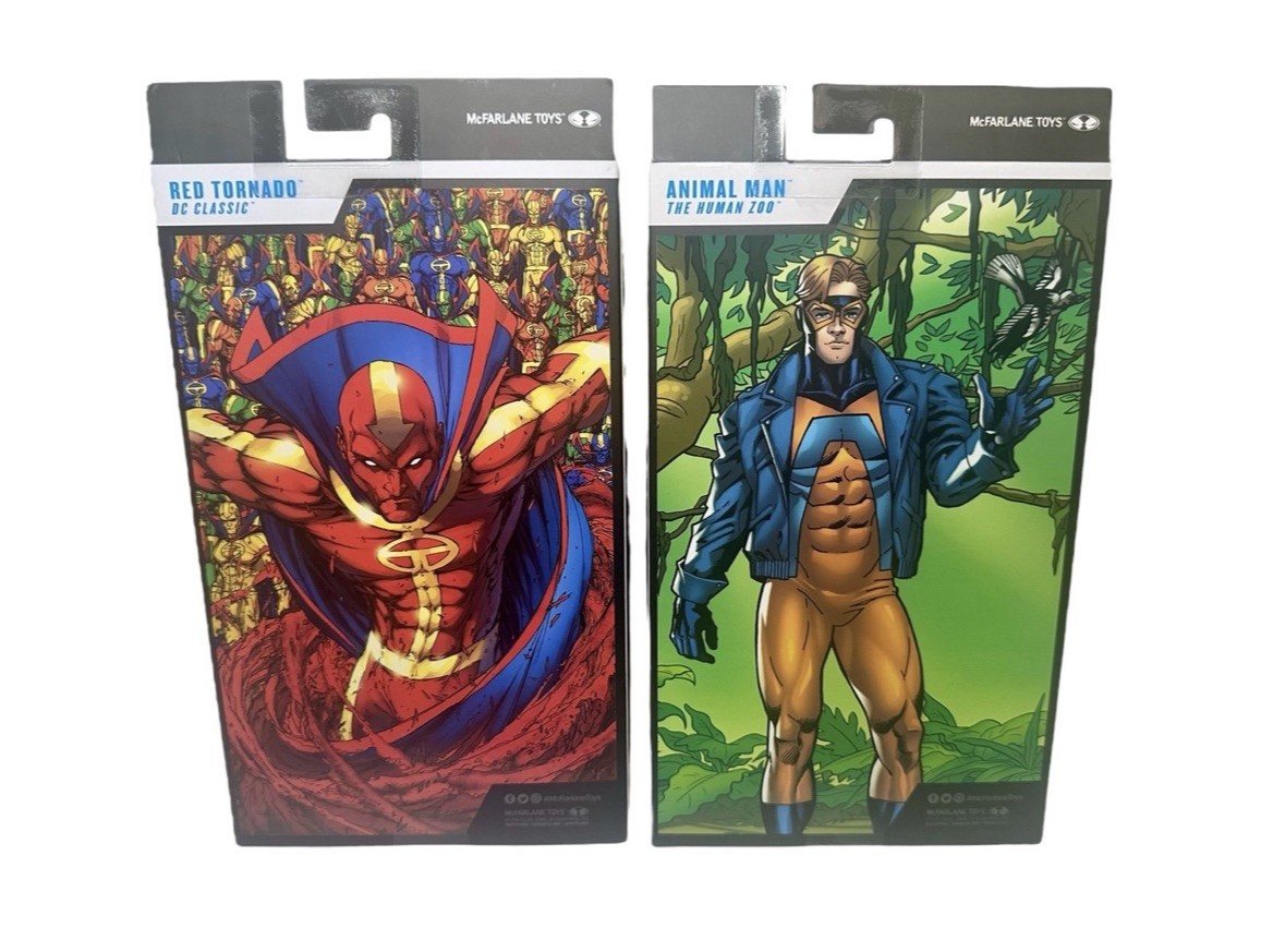 McFarlane DC Multiverse Red Tornado Animal Man Gold Label Exclusive NEW