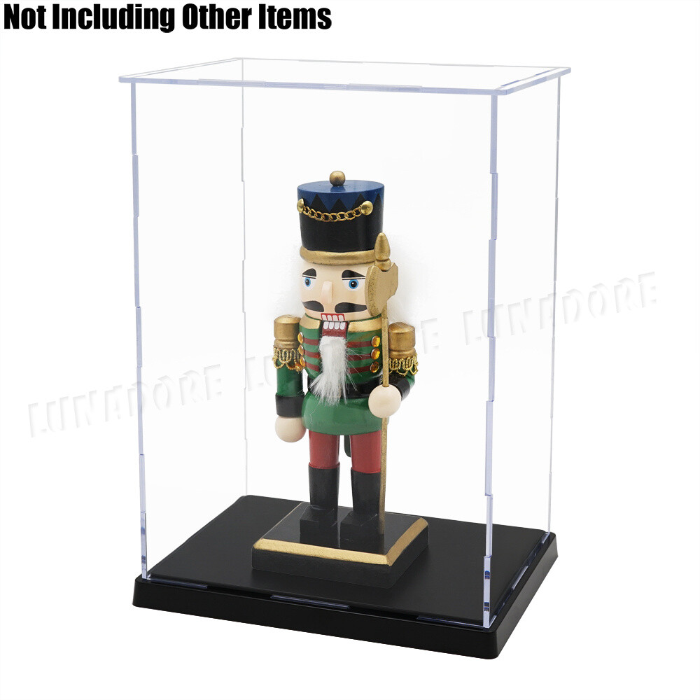 US Acrylic Plastic Display Case Box 10&Prime; Self-Install Protection Dustproof Figure
