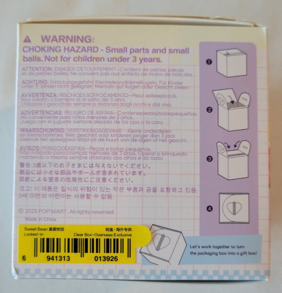 Authentic POP MART – Romantic Ring Box Series 4 – Sweet Bean Locked In