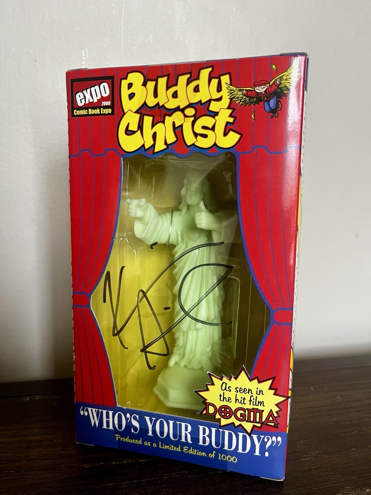 Signed Glow-In-The-Dark BUDDY CHRIST Figure Comic Con 2000 Kevin Smith Dogma
