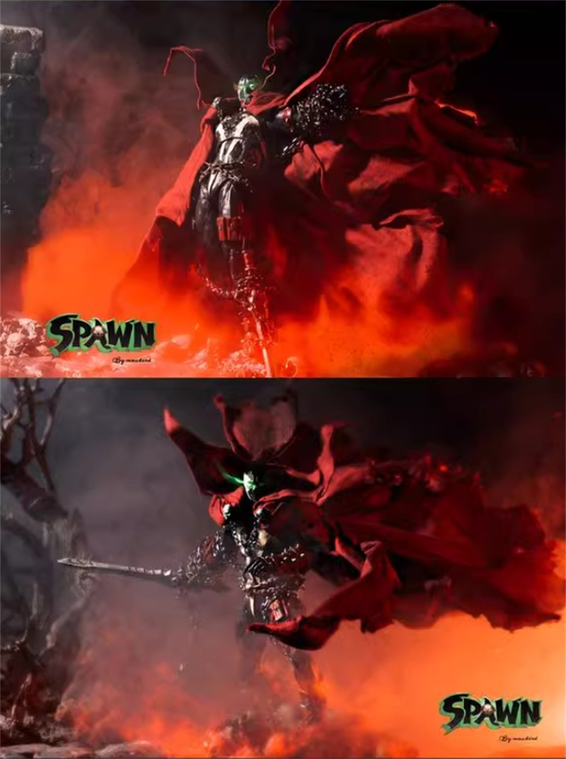 Spawn McFarlane 1/12 Scale Rode Custom Deluxe Red Wired Cape Cloak Scarf No Body