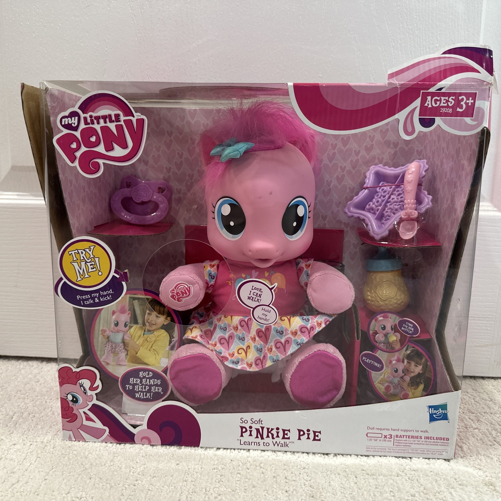 My Little Pony So Soft « Learns to Walk » Pinkie Pie Talking Walking Baby