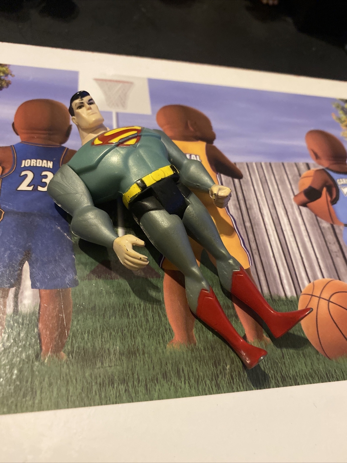 Vintage Animated Superman Action Figure Light Blue/Gray Variant Justice League