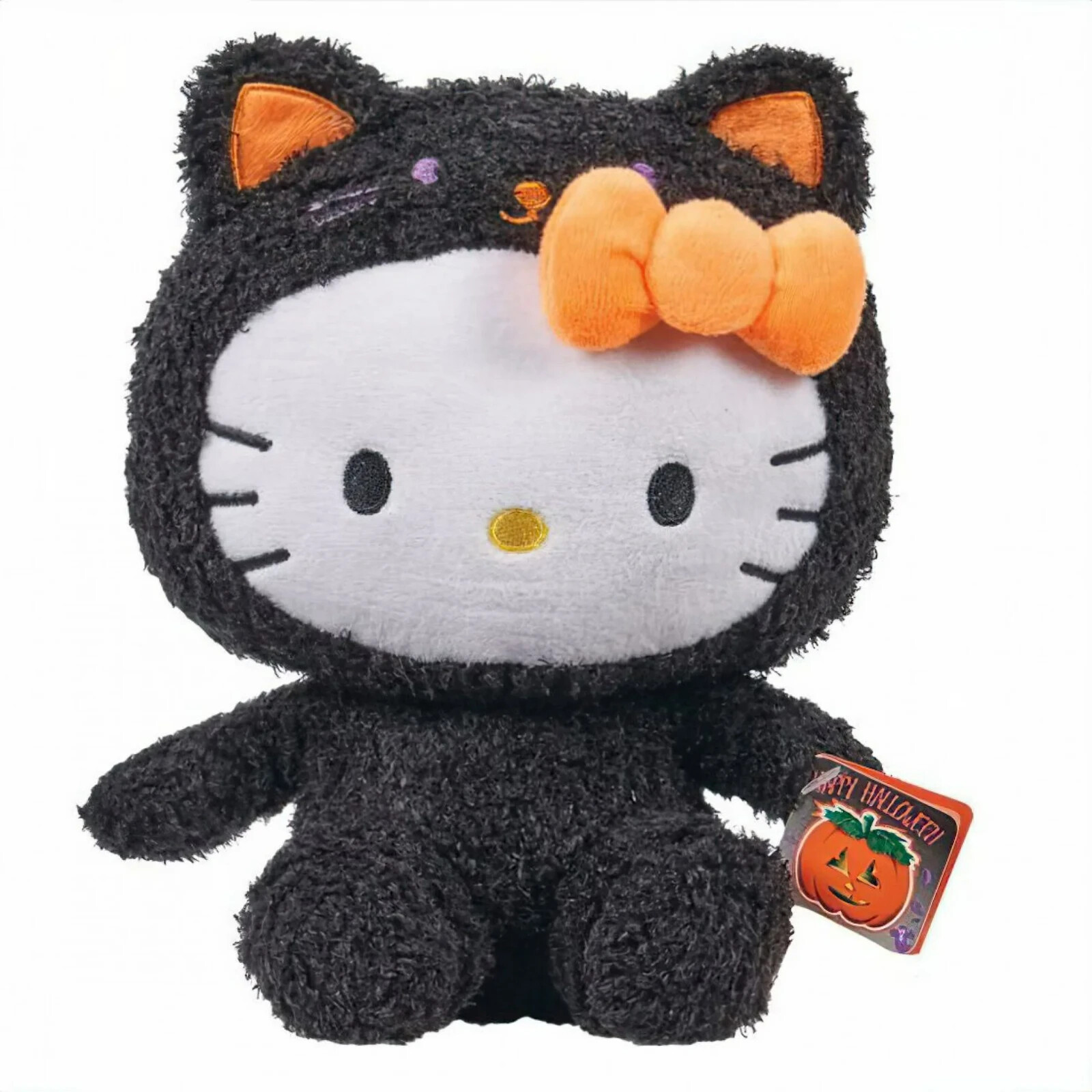Hello Kitty Plush Toy Black Cat Costume 9 inch Halloween Sanrio Doll New w/tag