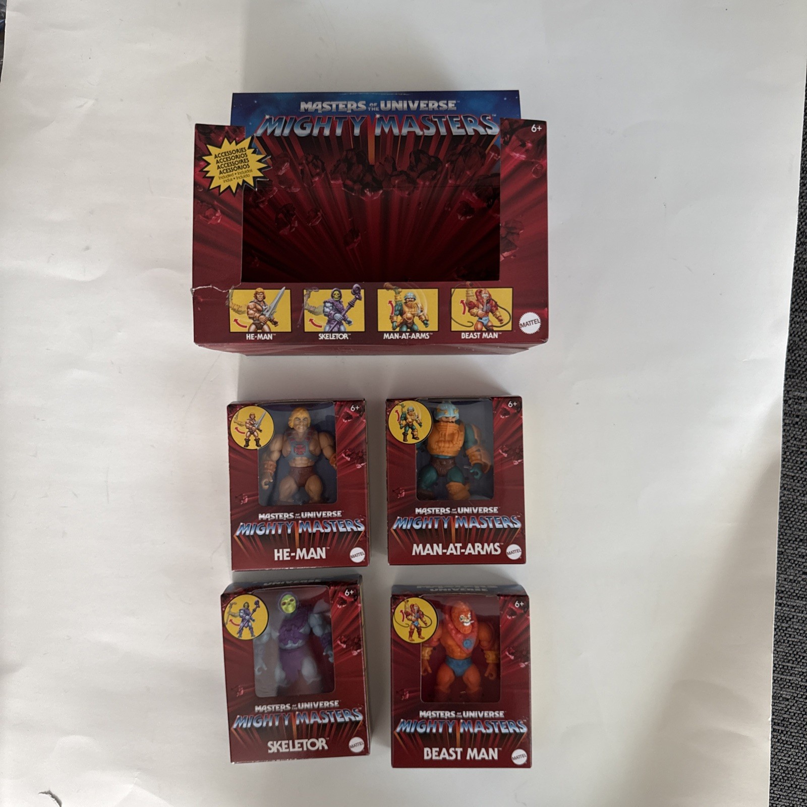 Masters Of The Universe Mighty Masters Lot Of 4 With Display Box