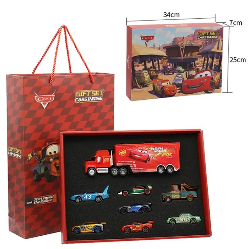 Disney Pixar Cars 3 Diecast Metal Lightning McQueen Toy Set Champion Car Model