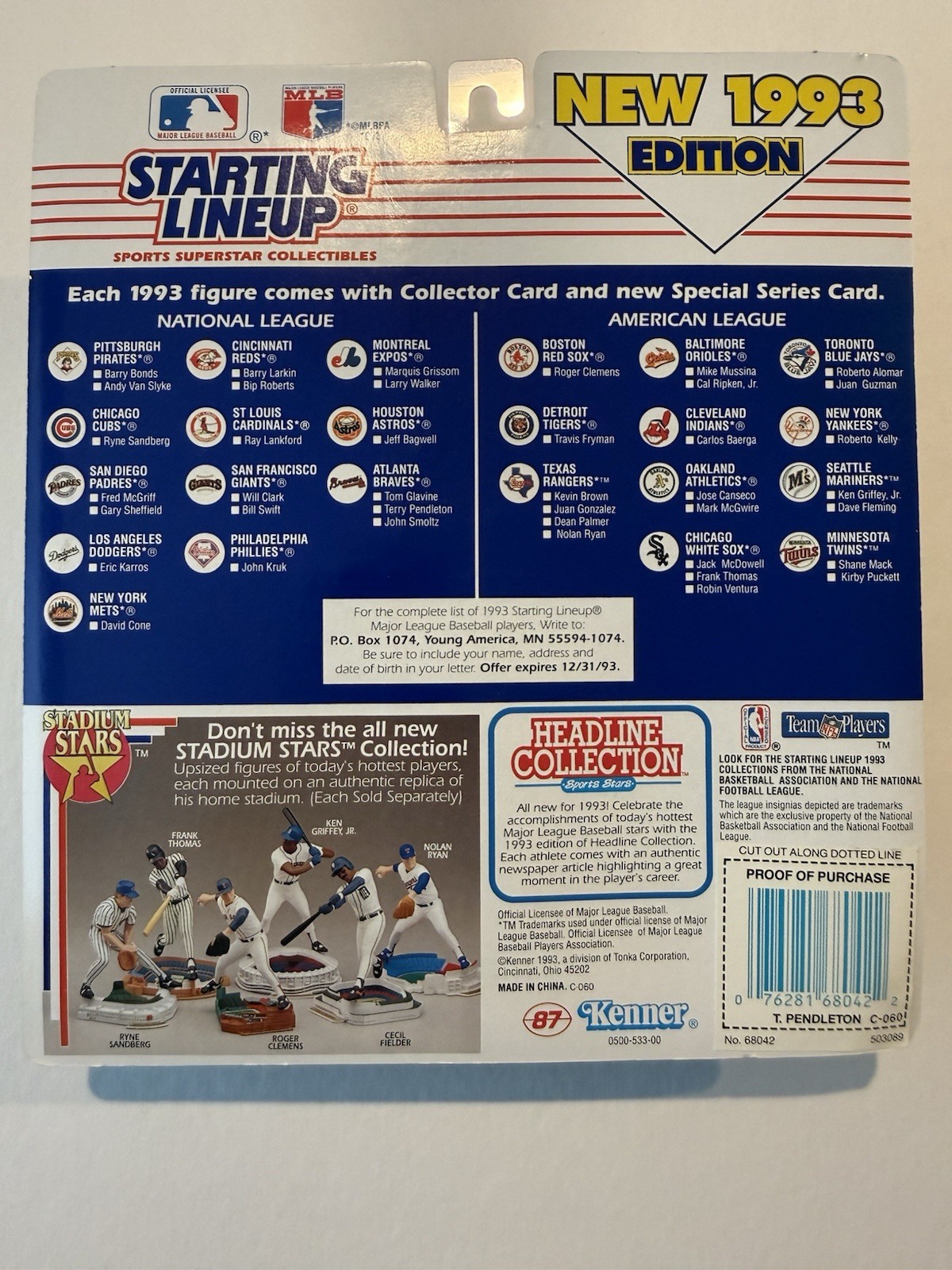 💥⚾️ 1993 TERRY PENDLETON Atlanta Braves Starting Lineup, MLB ⚾️💥