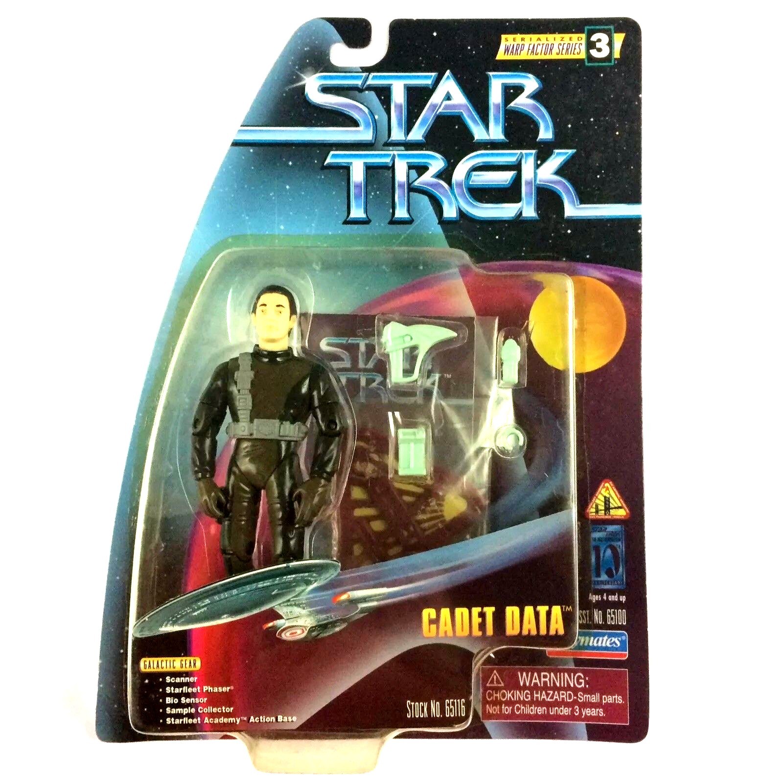 Star Trek The Next Generation Cadet Data Action Figure TV Sealed Playmates Toys