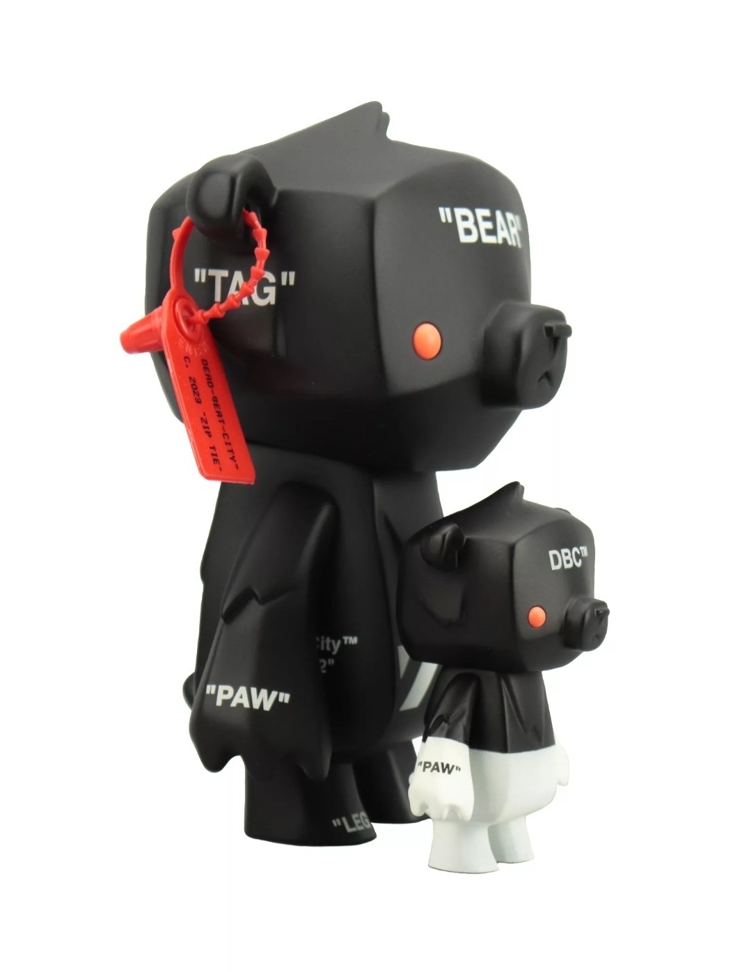 Dead Beat City DBC x Clutter KUMA & CUB Set BLACK OFF-BEAR GITD LE 100 Off-White