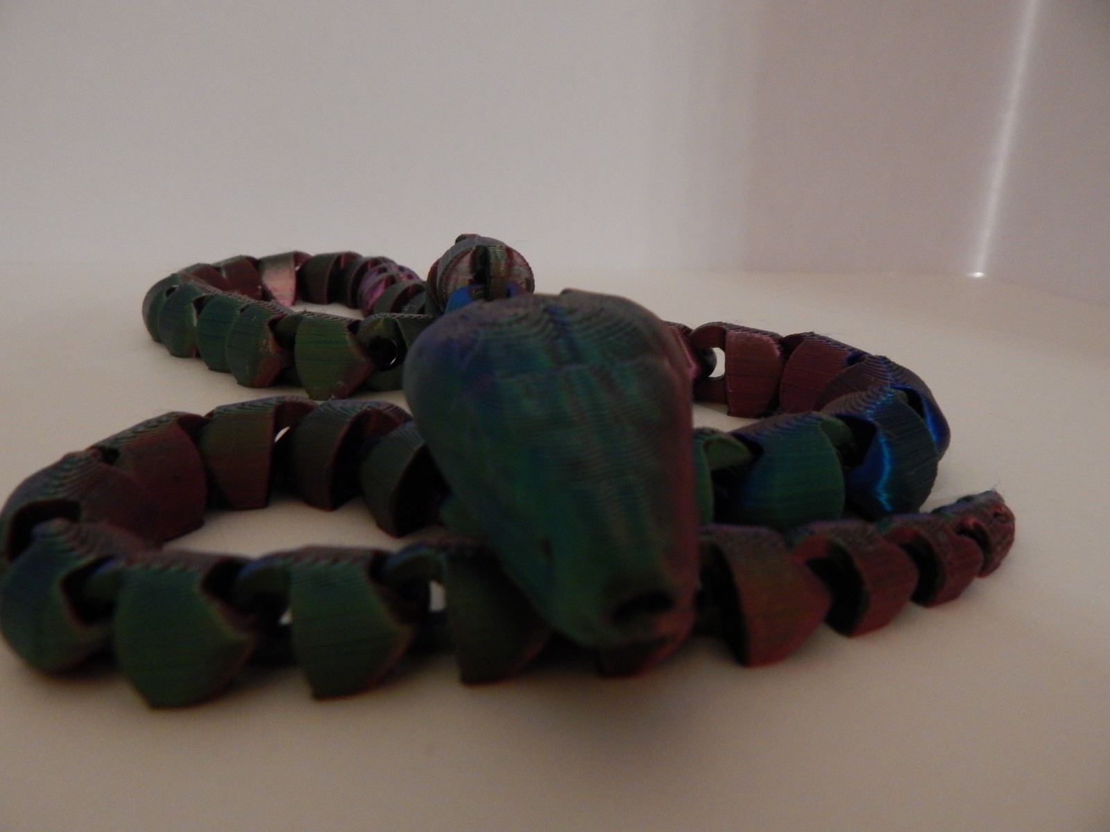 3d printed Snake Flexy 31 in LONG Metalic Blue/Purple