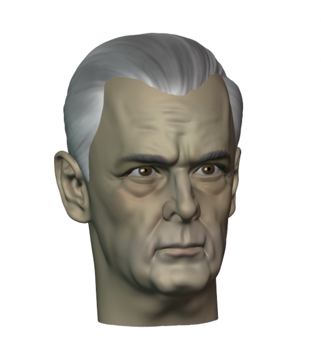Top Cop Man Action Figure Head 1:9 or 1:6 Mego