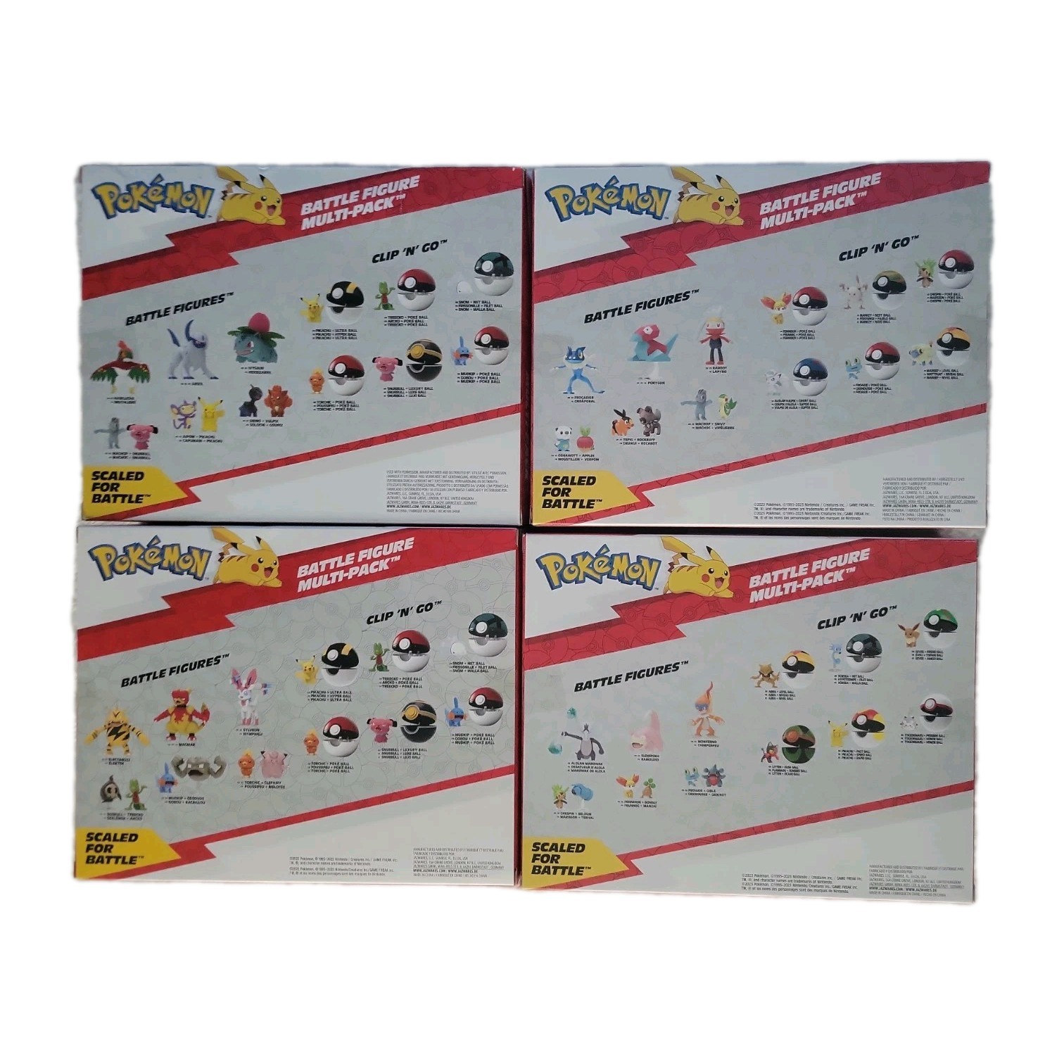 Pokemon Battle Ready! 8 Figure Battle Action Figure Multi-Pack Set Lot Of 4