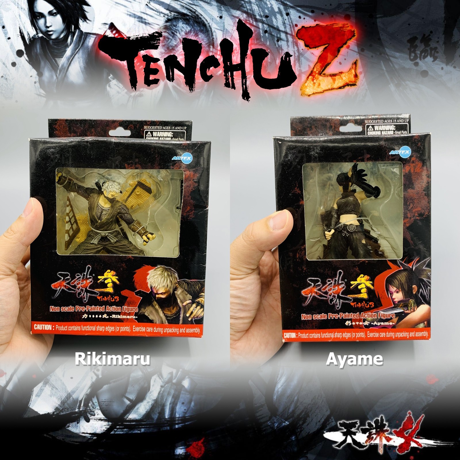 Tenchu3 Figure Rikimaru & Ayame Figure Rare PlayStation Game Characters