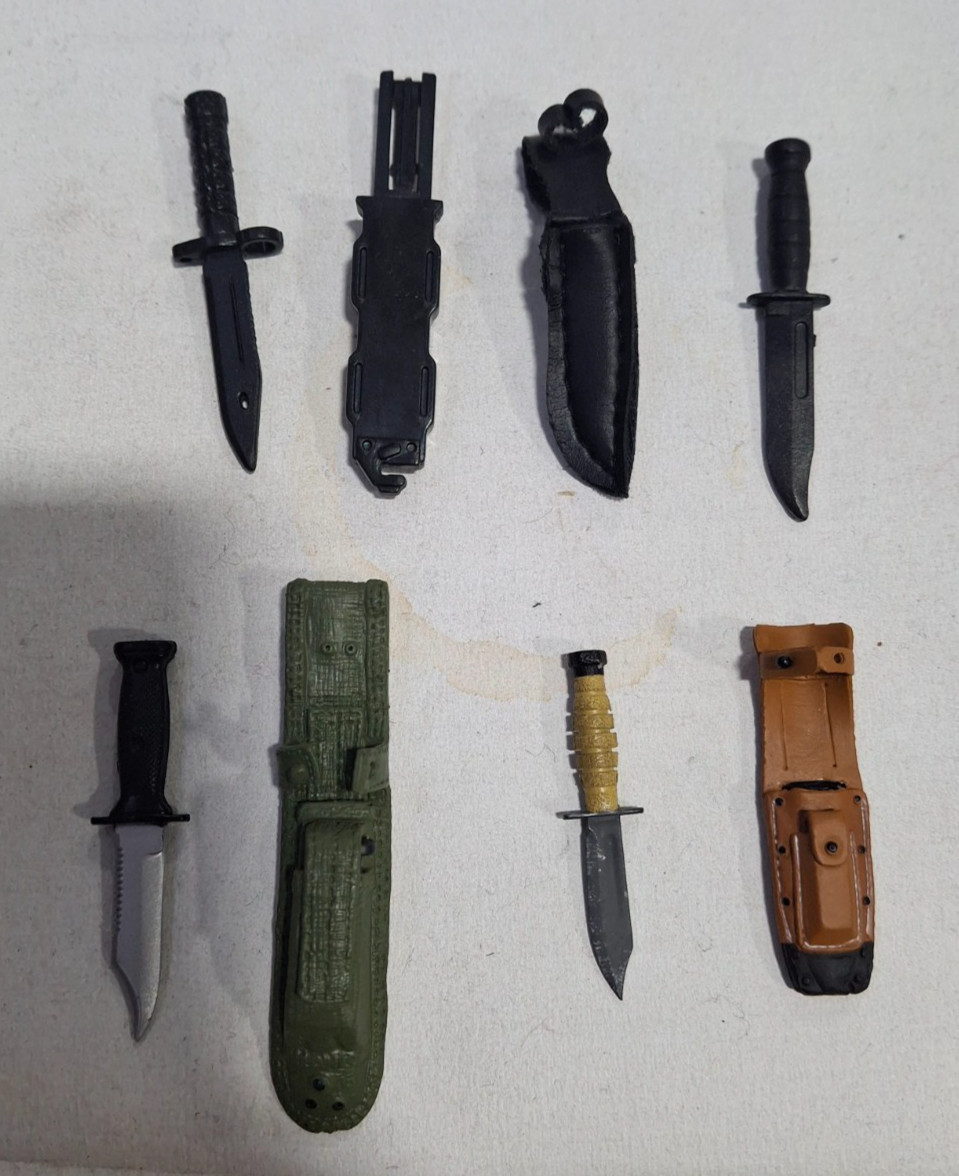 Lot of 4 21st Century Toys 1/6 Scale Knives & Holsters for 12&Prime; JM-390