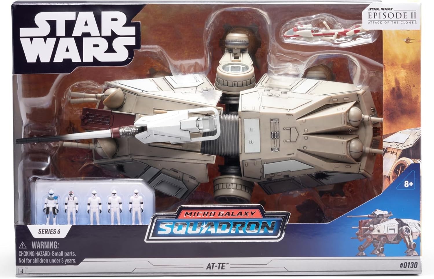 S01 #0130 Star Wars Micro Galaxy Squadron AT-TE Walker with Speeder