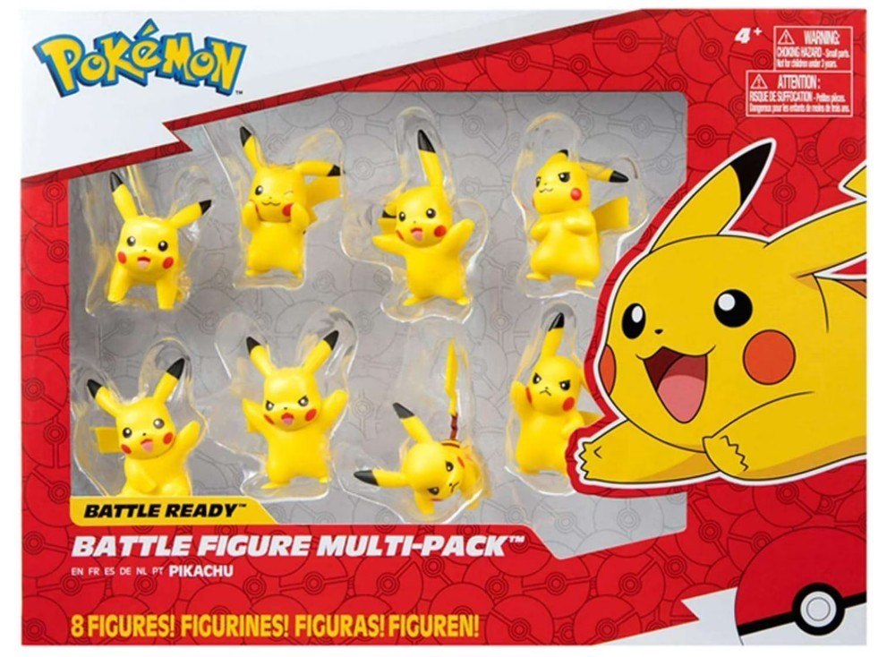 NEW! Pokémon “Battle Ready” PIKACHU Battle Figure Multi-Pack (8 Figures Total)