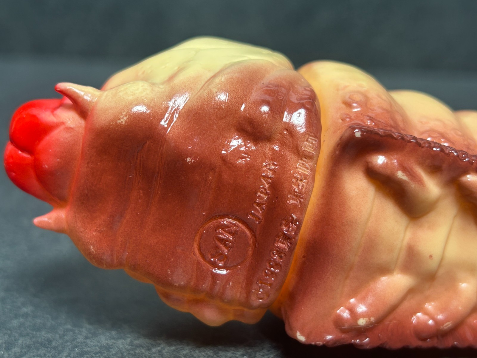 Marusan Mothra Larva Sofubi 6.3&Prime; Soft Vinyl Figure Godzilla 1998 w/ Header & Bag