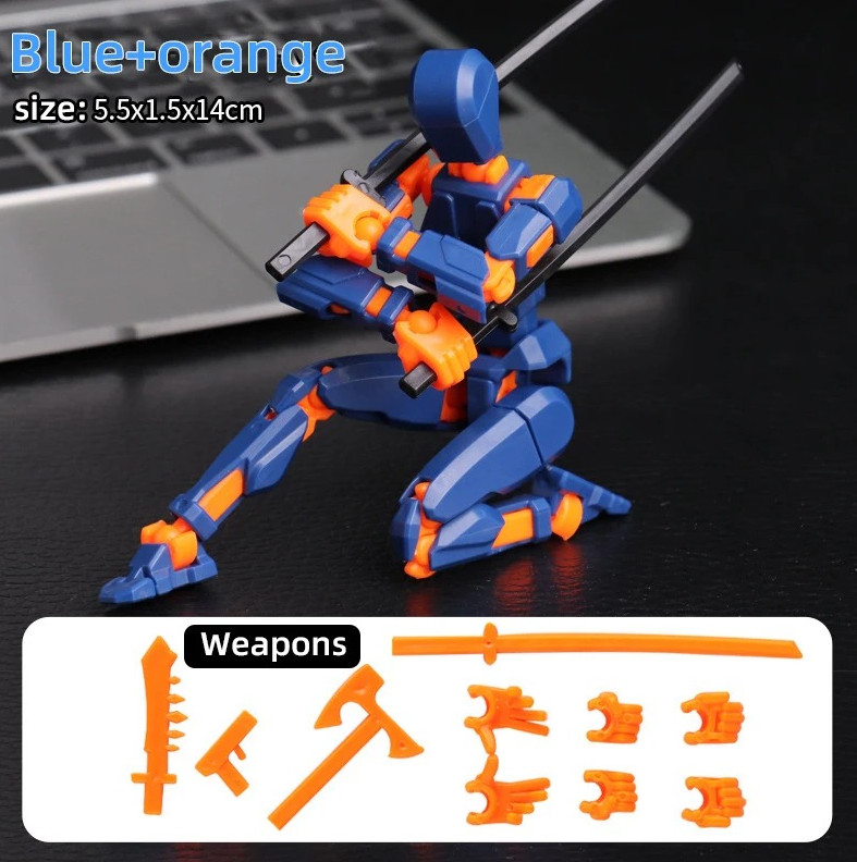 1pc Multi-Jointed Movable Shapeshift Robot Toy 3D Printed Action Figure 5.5in