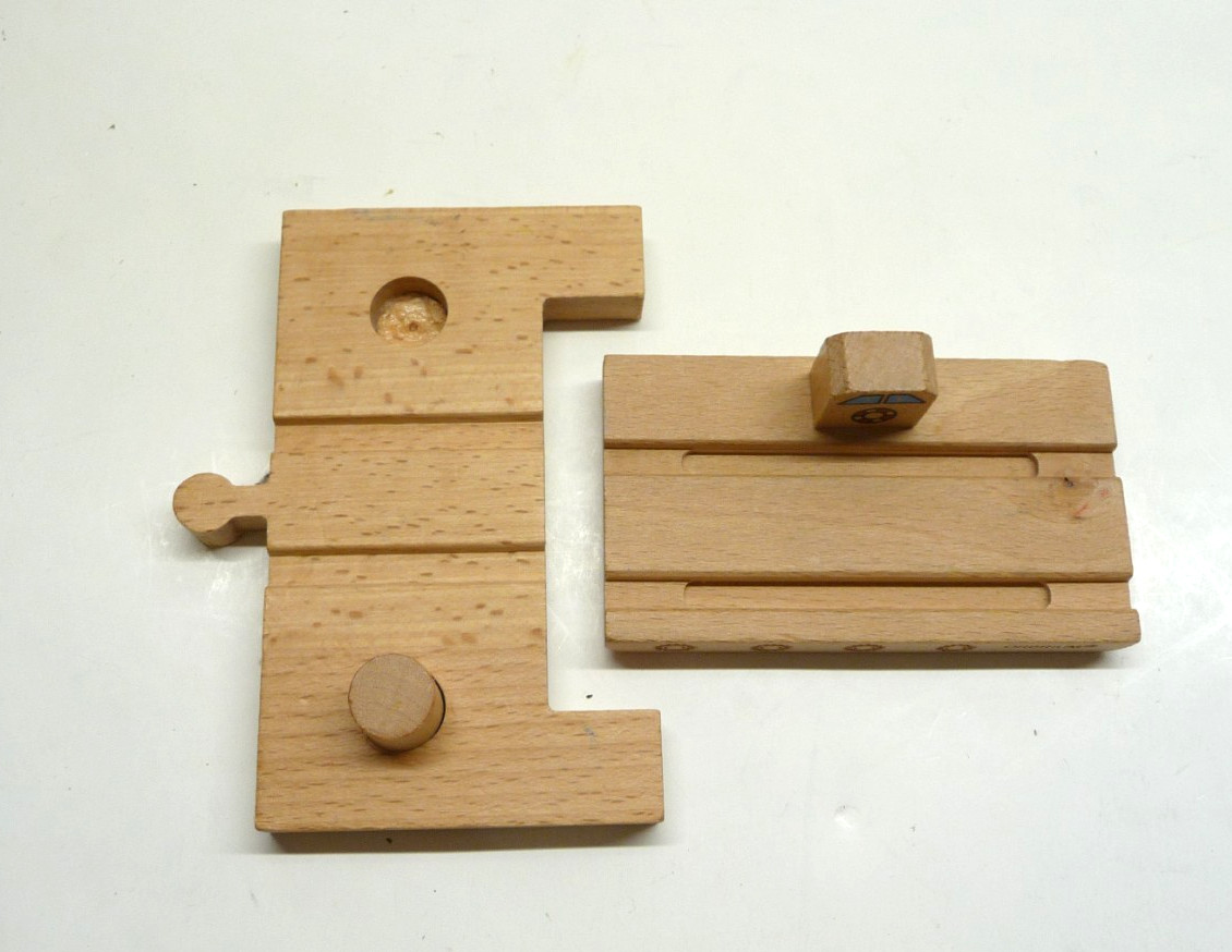 Orbrium Wooden Wood Train Track Boat Barge with Dock Brio, Thomas & Friends