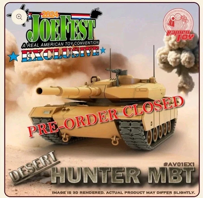 RAMEN TOY 1:12 DESERT HUNTER TANK VEHICLE RAV01 JOEFEST FITS 6&Prime; GI JOE FIGURES!!