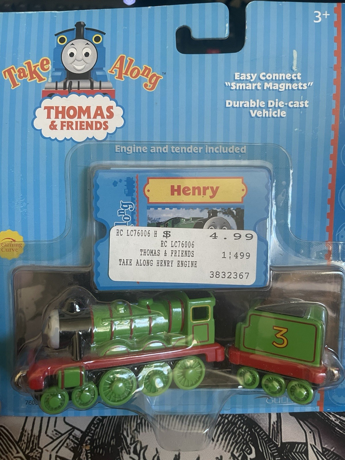 NEW THOMAS & FRIENDS TAKE ALONG HENRY ENGINE CAR TRAIN DIE CAST METAL 2005 GREEN
