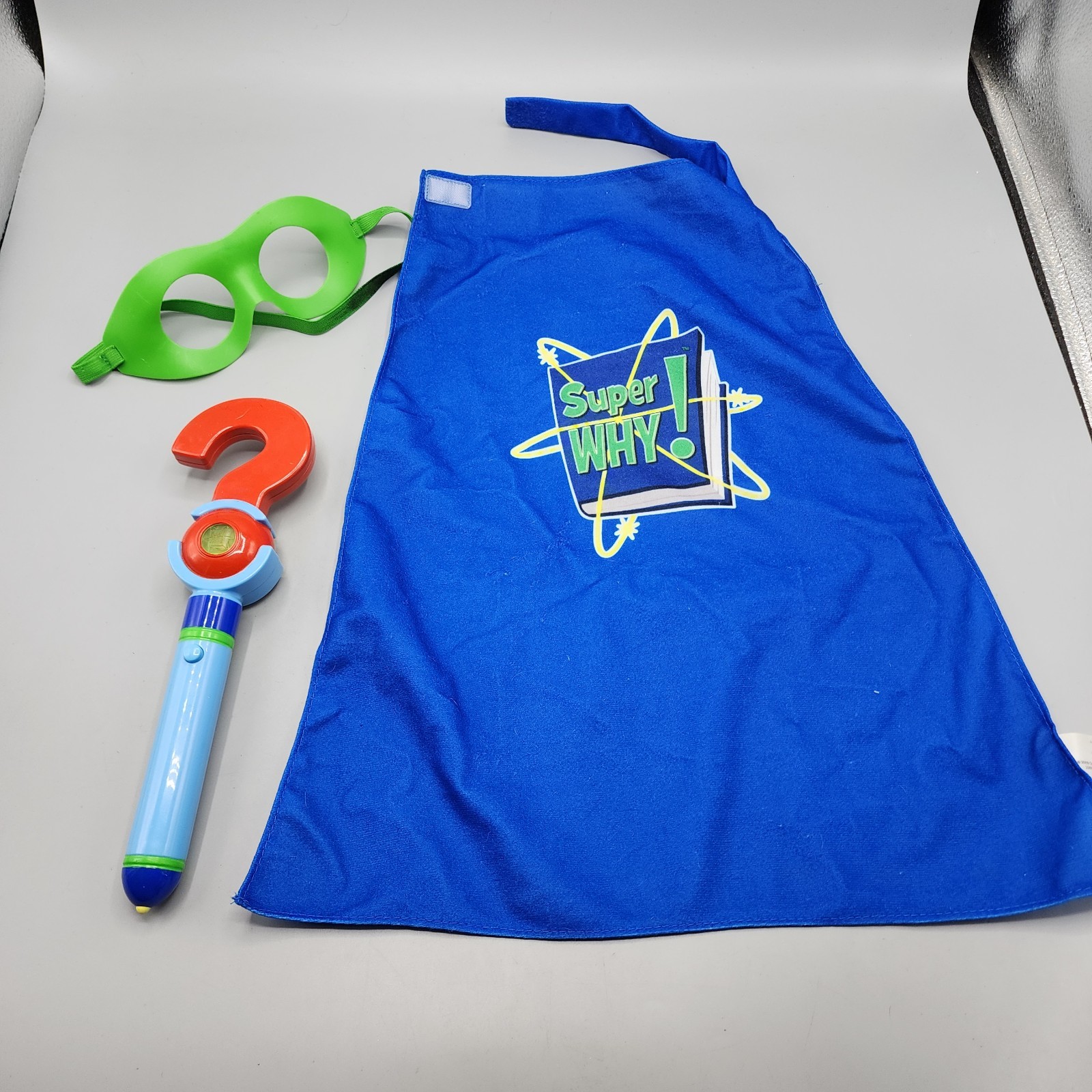 2009 Learning Curve Super Why Writer Wand Light Up, Cape + MASK! Set / Works