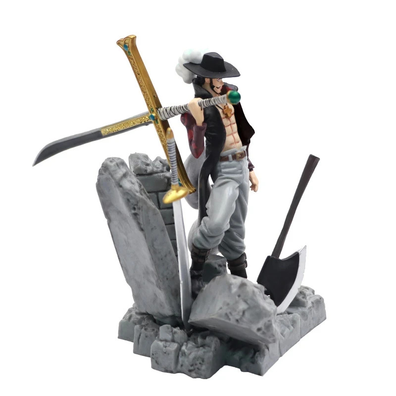 One Piece Anime Dracule Mihawk Action Figure Battle Over The Dome Model