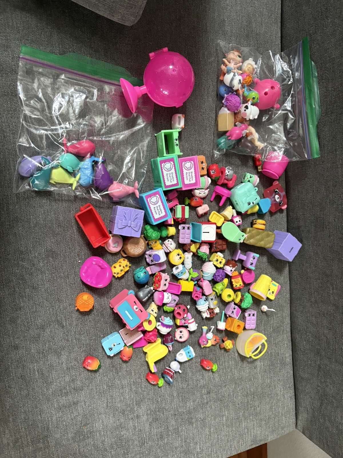 GIANT Lot of Moose All Seasons Shopkins Loose Figures, Dolls, Furniture, + More