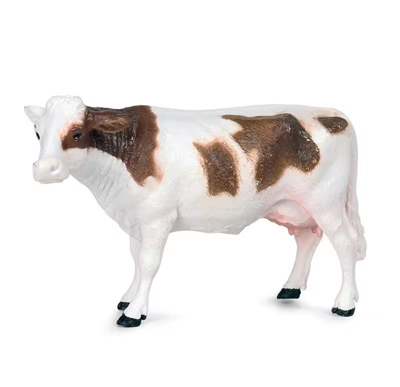 Friesian Cow Toy Action Figure Small Animal Figurine Doll Gift for Kids