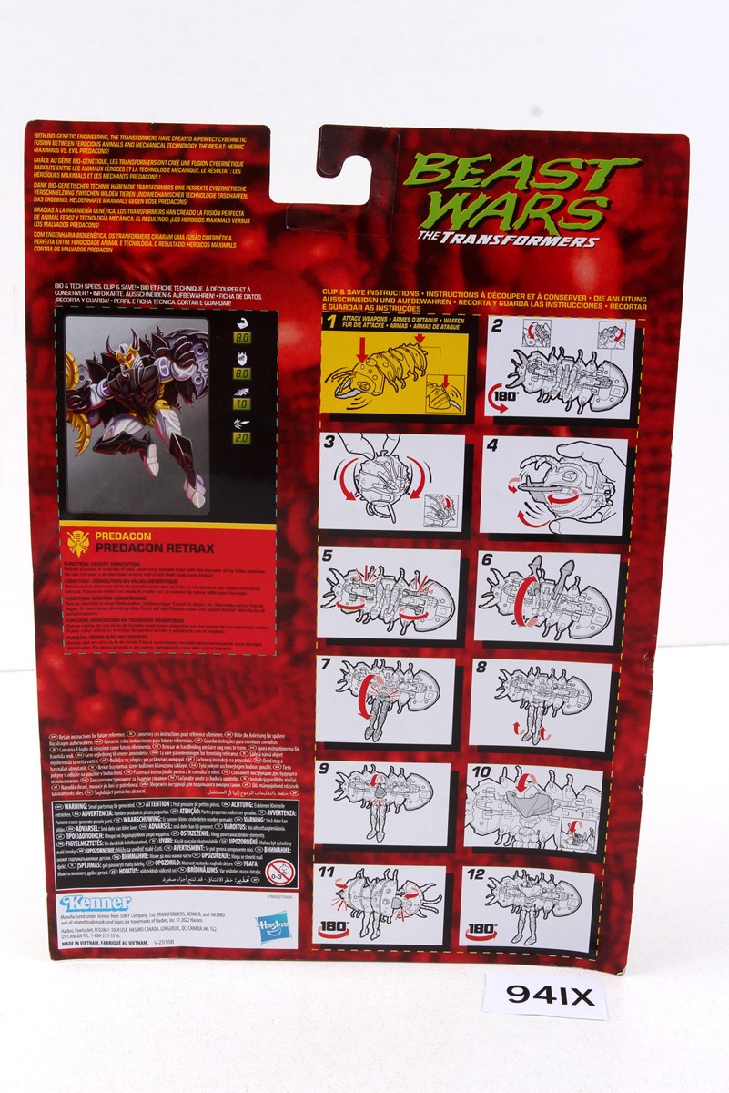 Transformers Beast Wars Wal-Mart Deluxe Predacon Retrax Reissue Sealed MISB