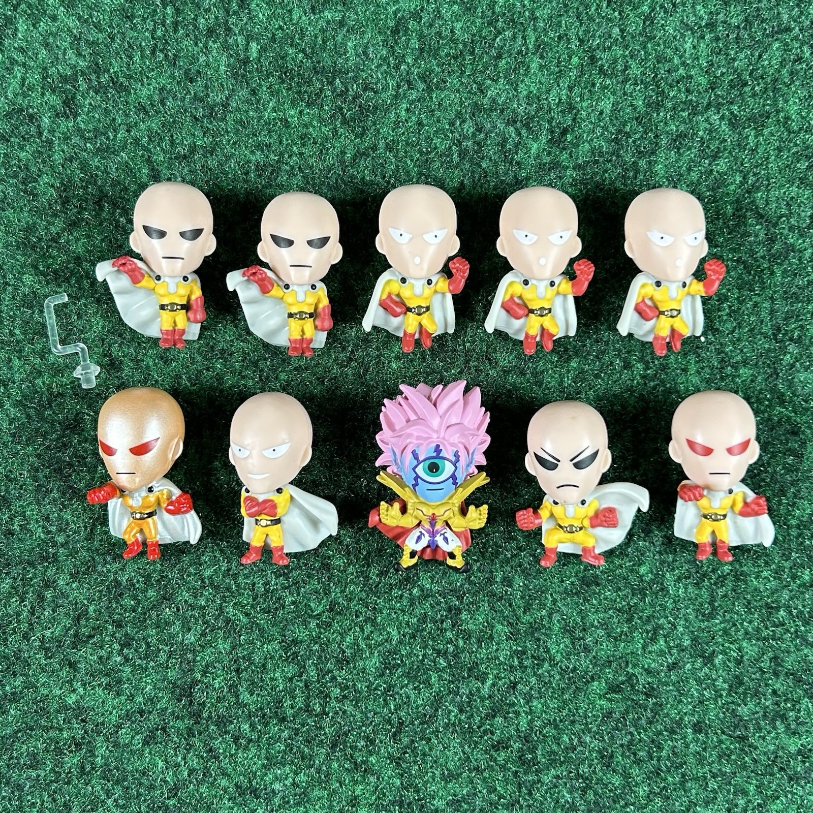 One Punch Man & Lord Boros Mini Figures Set Of 10 Opened Used Loose No Stand
