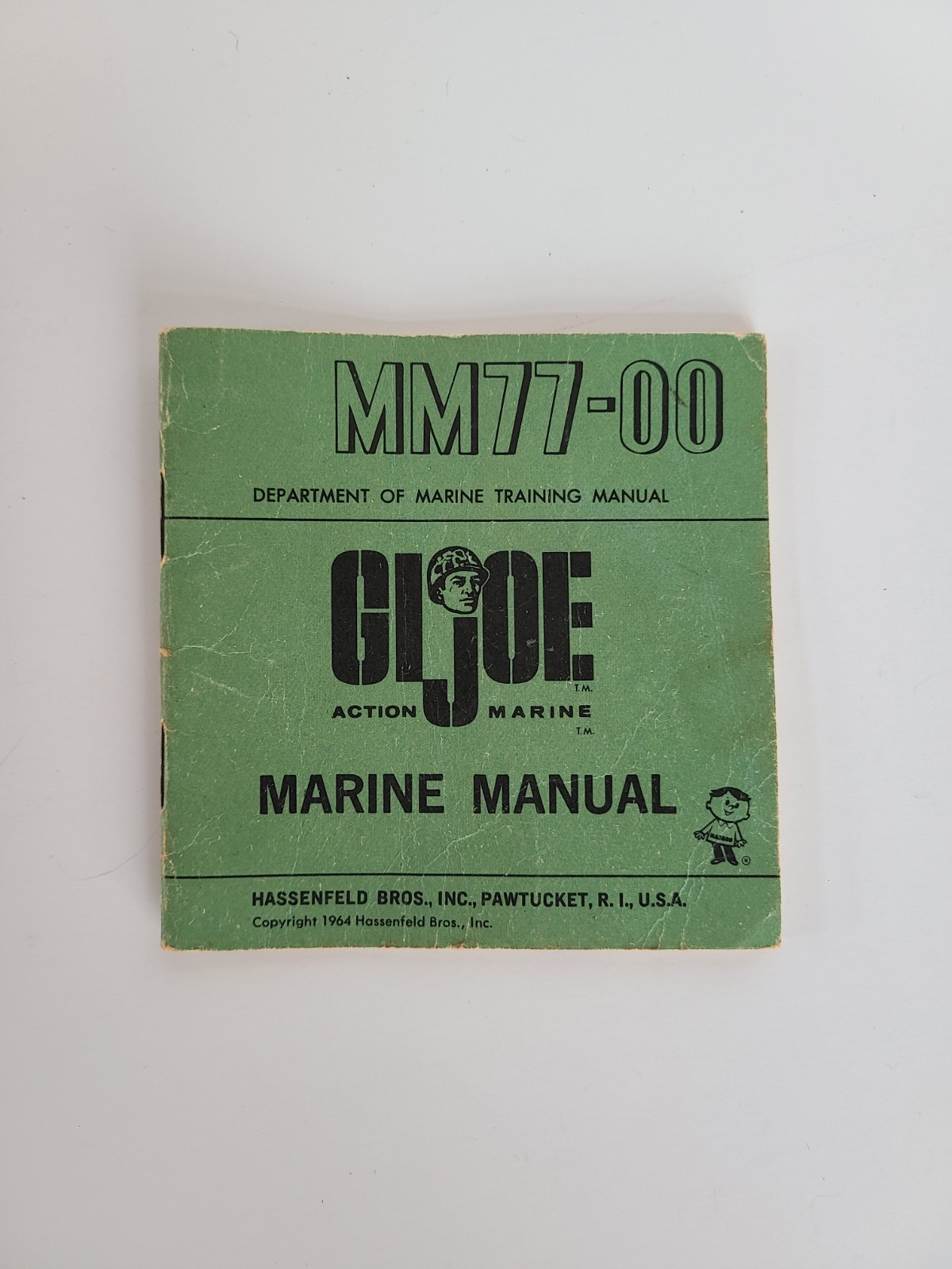 Vintage 1964 Hasbro GI Joe MM77-00 Marine Manual HONG KONG Glued in T.M. version