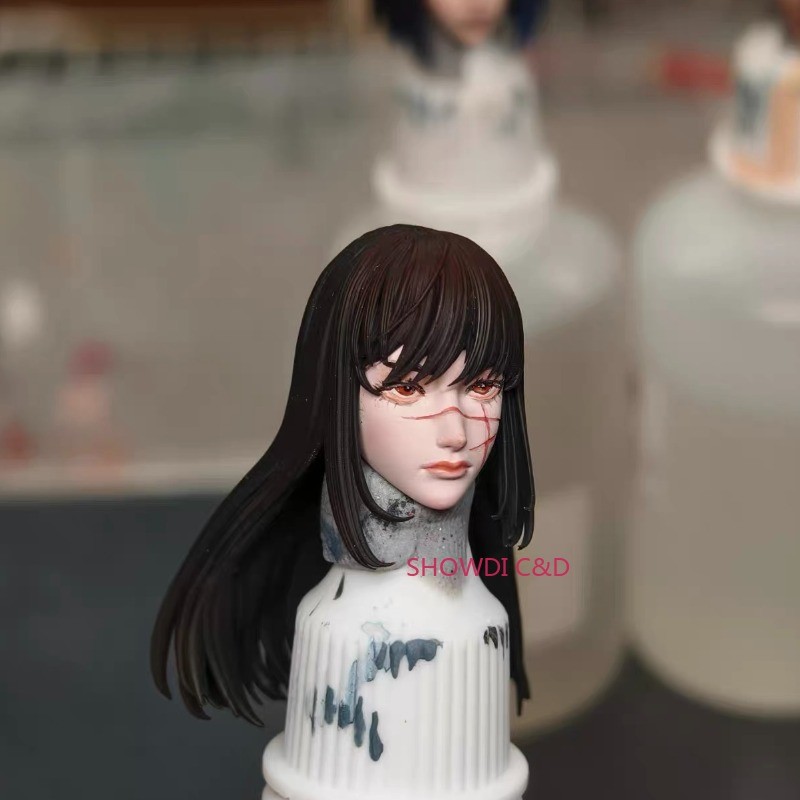 1/12 Custom Chainsaw Man Demon Yoru Head Carving For 6&Prime; Romankey&Other&rsquo;s Figure