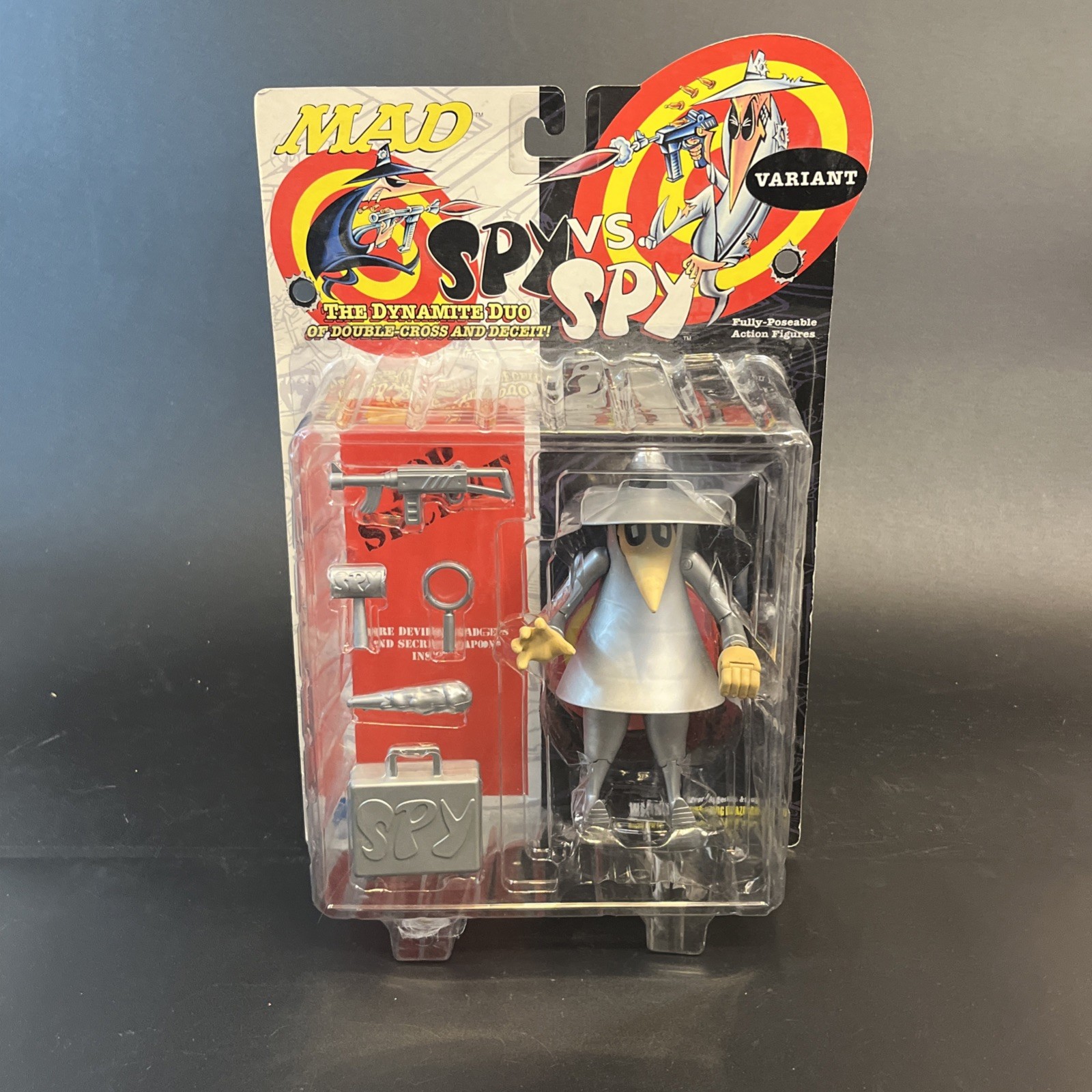 DC Direct 1998 MAD Magazine Spy vs Spy Silver Variant Spy Poseable Action Figure