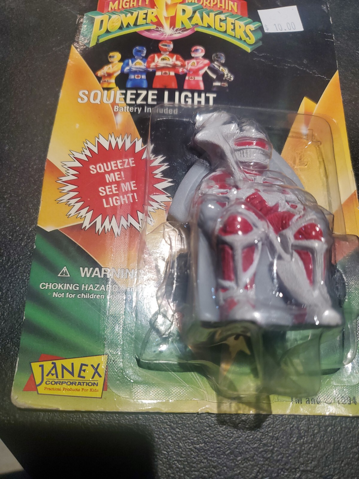 Janex Mighty Morphin Power Rangers Squeeze Red Ranger New in Box 1994