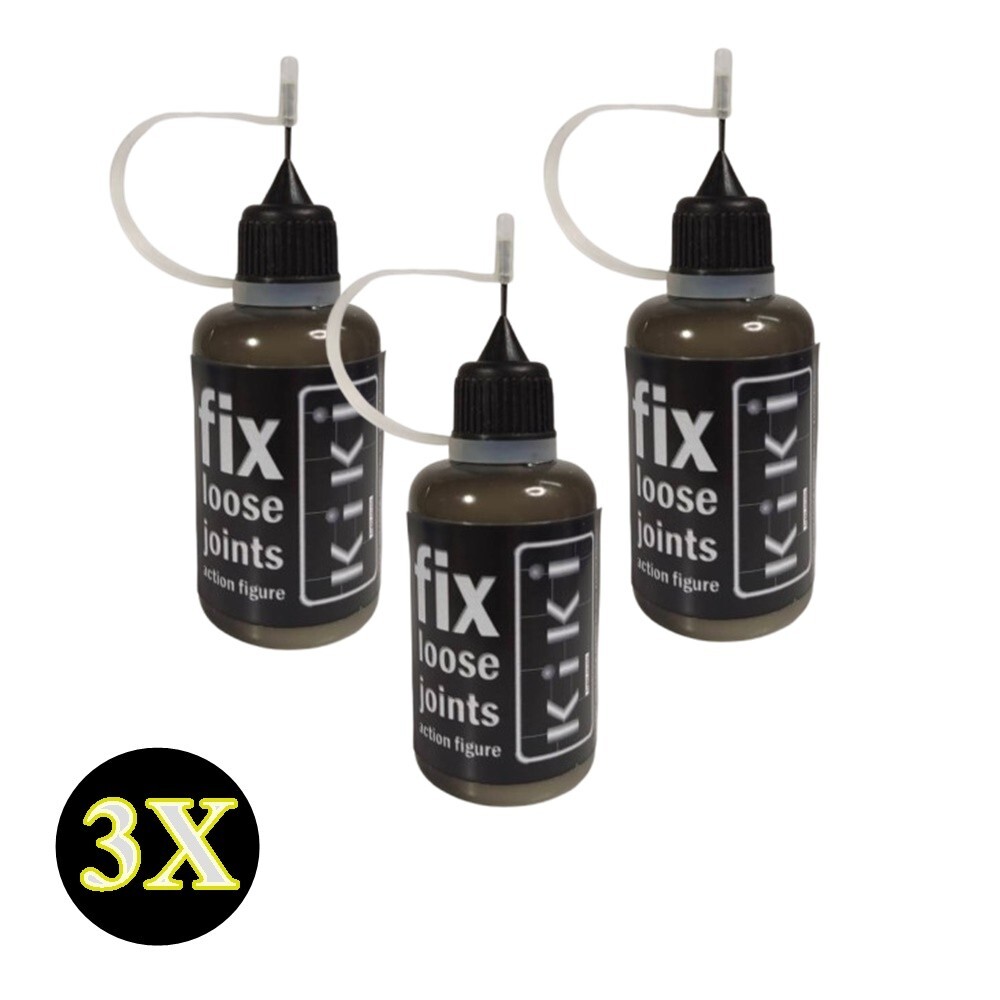 3X 30ml. KIKI Fix Loose Joints Action Figure Solution by KIKI Tool