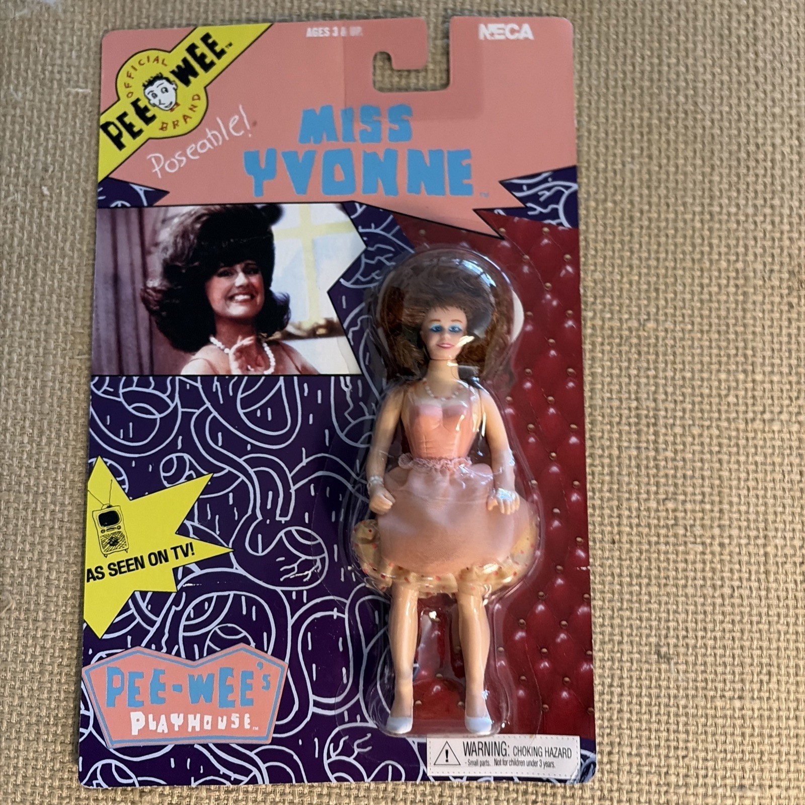 Pee-Wee Herman Playhouse Miss Yvonne 6&Prime; Action Figure Matchbox, NEW, 1988