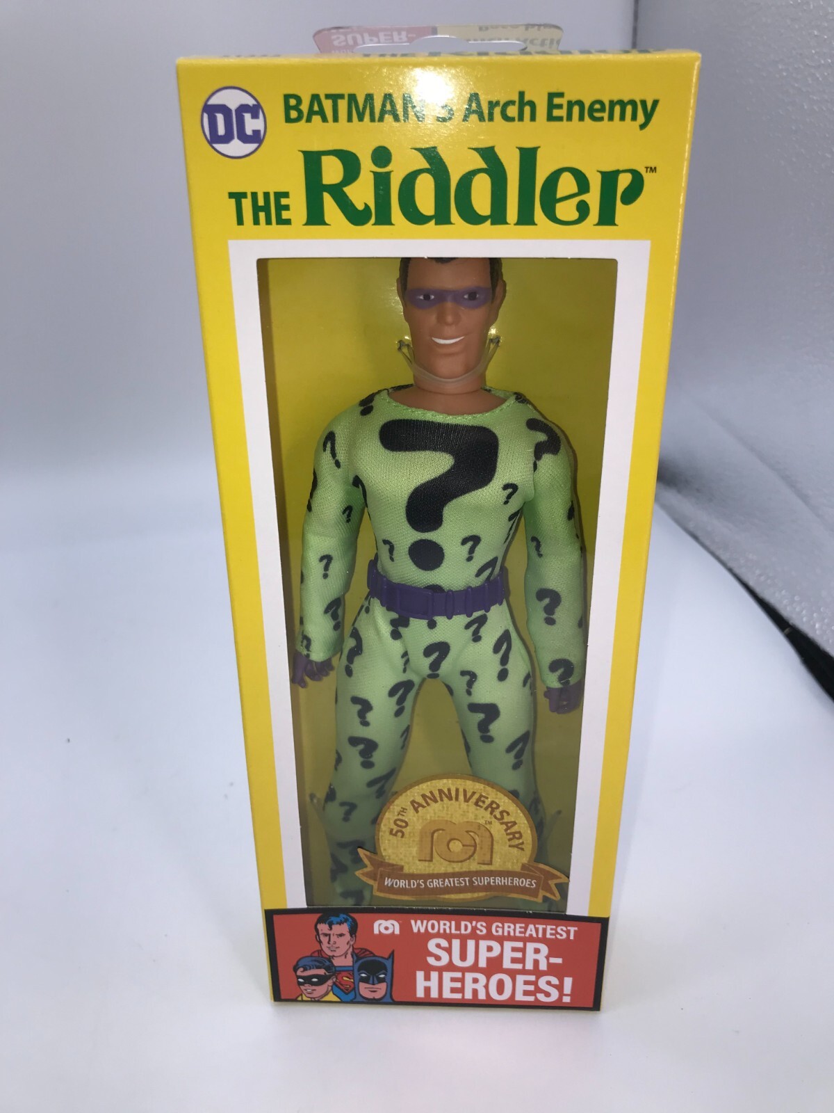 Mego Riddler 8&Prime; Figure 50th Anniversary DC Comics World&rsquo;s Greatest MINTY