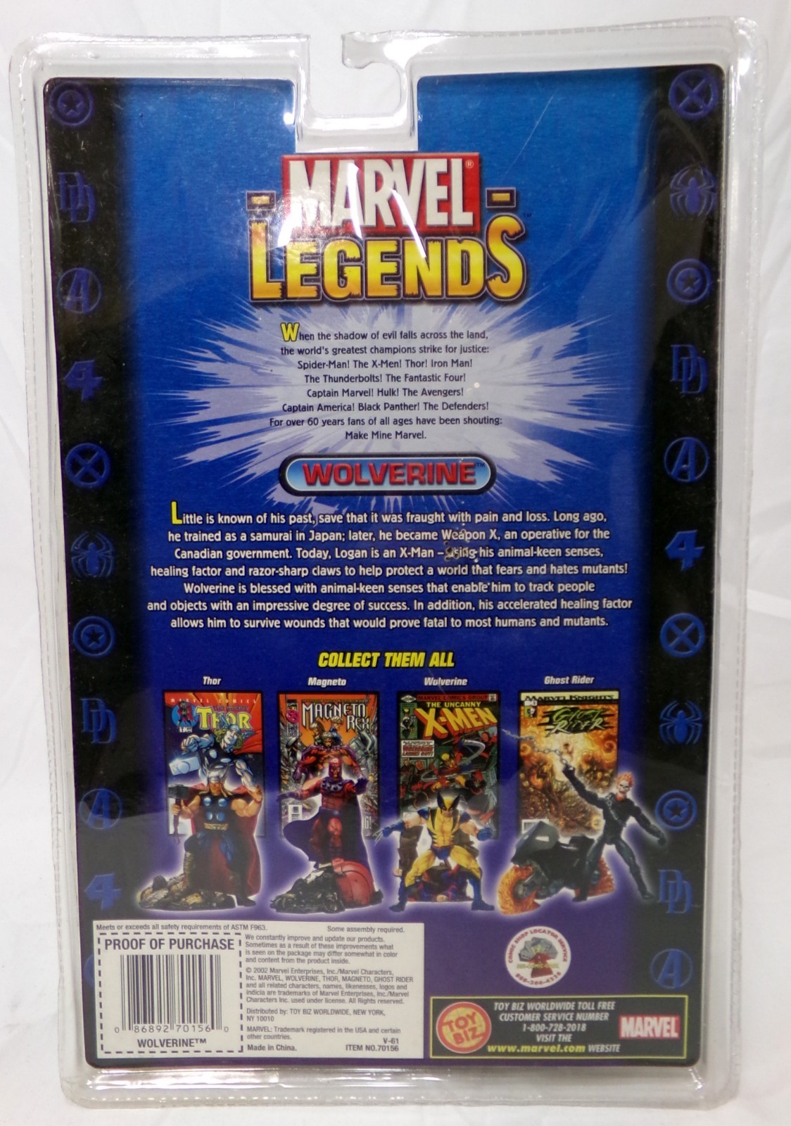 ToyBiz Marvel Legends Series 3 Gold Foil Wolverine 6&Prime; Figure New Sealed 2002