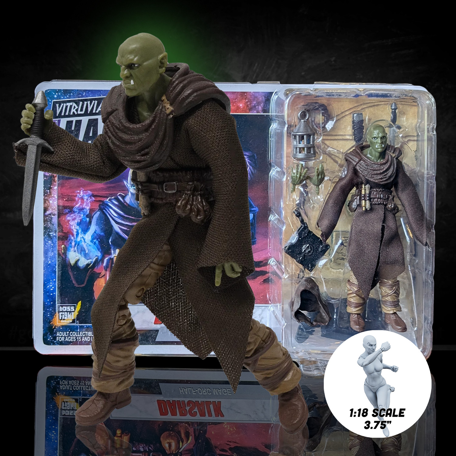 Darsalk (Orc Mage) -Vitruvian H.A.C.K.S. 1:18 Scale Action Figure