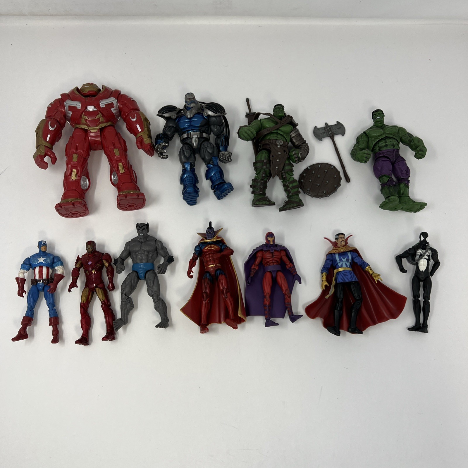 Lot Of 11 Hasbro Marvel Universe 3.75&Prime; Action Figures Magneto Hulk Spider-Man