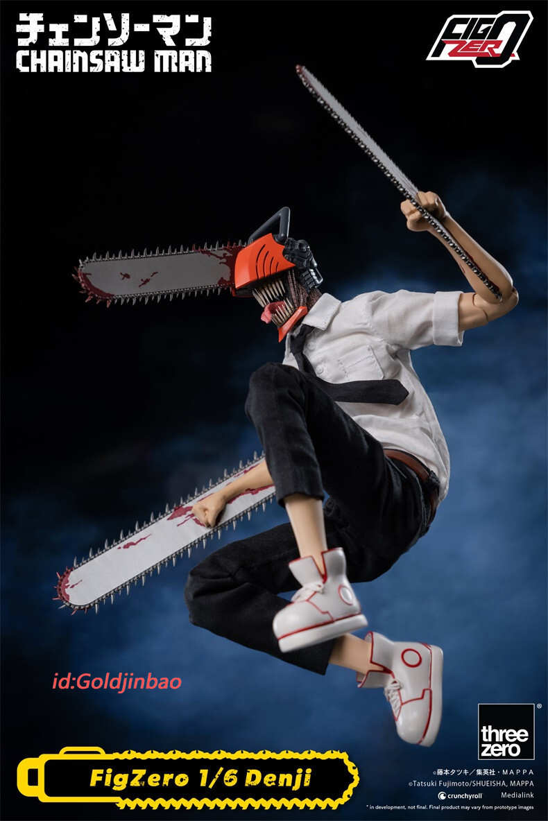 3A threezero Chainsaw Man Denji 1/6 Action Figure Model In Stock H29.5cm Anime