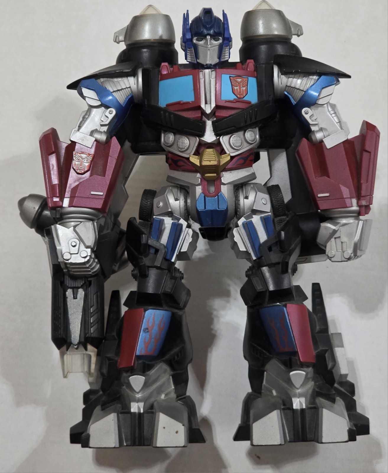 RARE VINTAGE Optimus Prime Mega Power Bot Transformers 12 inch Tested/Works!